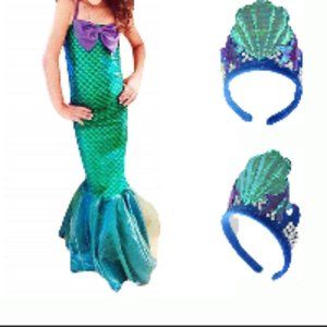 🧜‍♀️Baby Girls Mermaid🧜‍♀️ Costume & Tiara Set New